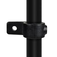 Rohrverbinder Ösenteil mit Einzellasche - Schwarz-E / 48,3 mm