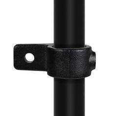 Rohrverbinder Ösenteil mit Einzellasche - Schwarz-B / 26,9 mm