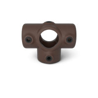 Buiskoppeling T-stuk met zij-uitgang - vintage bruin-B / 26,9 mm