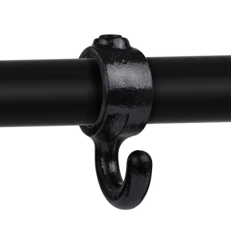 Karton Rohrverbinder Garderobenhaken - Schwarz-B / 26,9 mm (160 Stück)