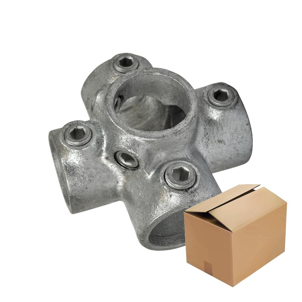Karton Rohrverbinder Kreuzstück für Stützrohr-E / 48,3 mm (10 Stück)