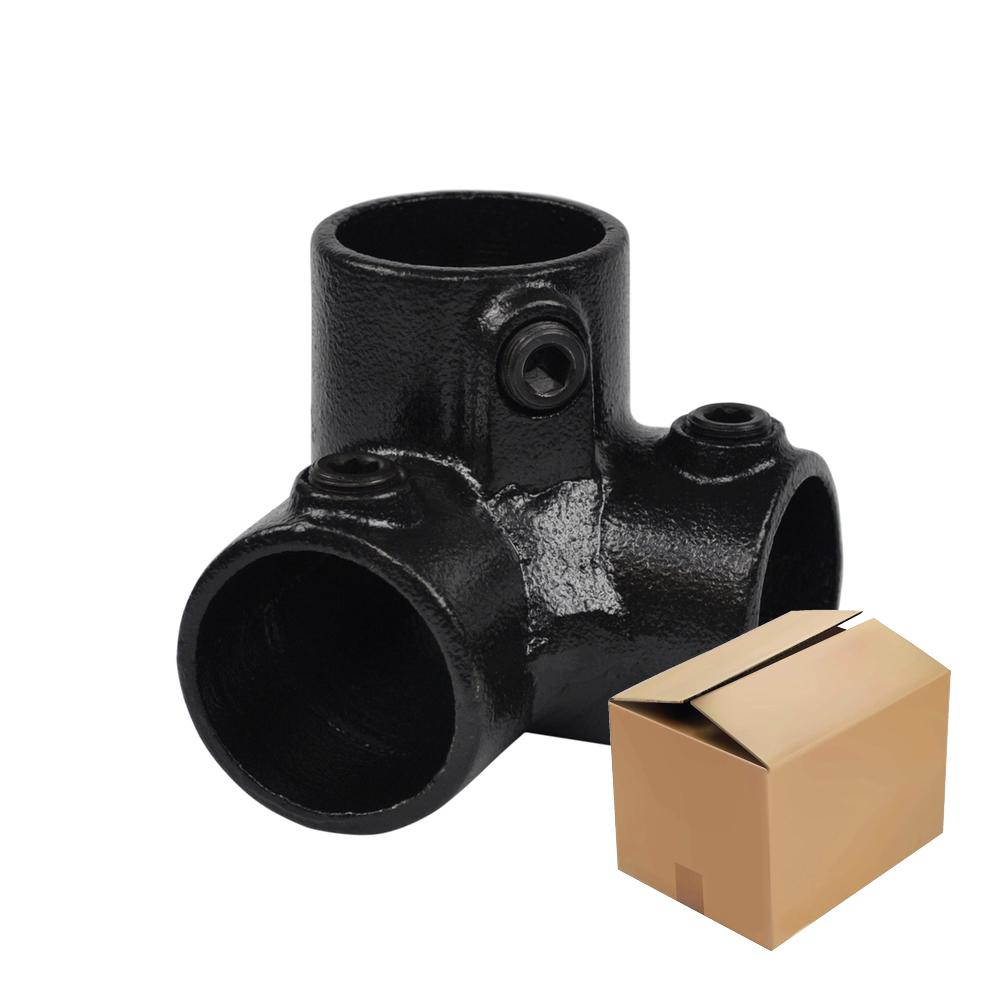 Doos Drieweg kniestuk 90° - zwart-D / 42,4 mm (20 stuks)