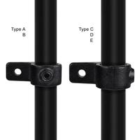Doos Oogdeel enkele lip - zwart-E / 48,3 mm (50 stuks)