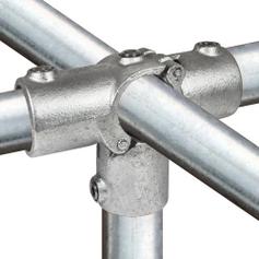 Buiskoppeling Open klapbaar T-Stuk met zij-uitgang