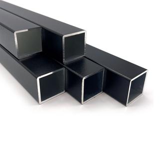 Vierkante aluminium buis - zwart
