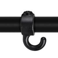 Rohrverbinder Stellring mit Haken - Schwarz-B / 26,9 mm