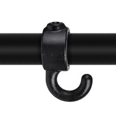 Rohrverbinder Stellring mit Haken - Schwarz-B / 26,9 mm