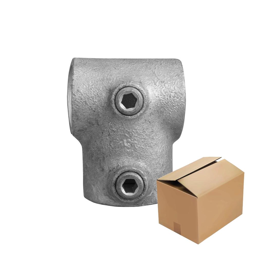 Karton Rohrverbinder T-Stück kurz - Kombinationsmaß-FE / 60,3 mm - 48,3 mm (25 Stück)