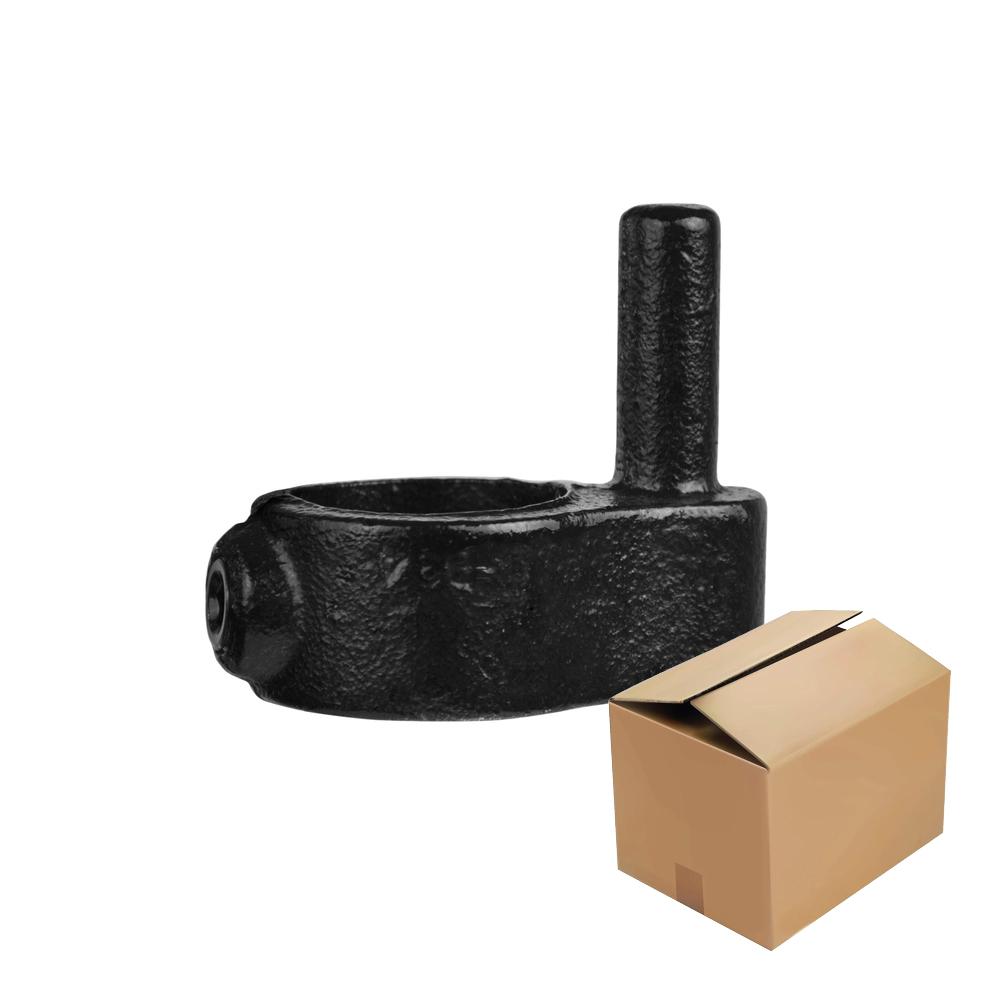 Karton Rohrverbinder Stellringzapfen - Schwarz-D / 42,4 mm (60 Stück)