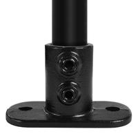 Doos Ovale voetplaat - zwart-D / 42,4 mm (20 stuks)