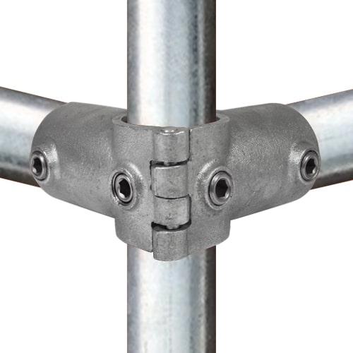 Karton Rohrverbinder offenes klappbares Eckstück durchlaufend 90°-E / 48,3 mm (18 Stück)