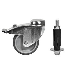 Schwenkrolle mit Bremse und Expander - 50 mm-B / 26,9 mm Schwenkrolle mit Bremse und Expander - 50 mm-B / 26,9 mm