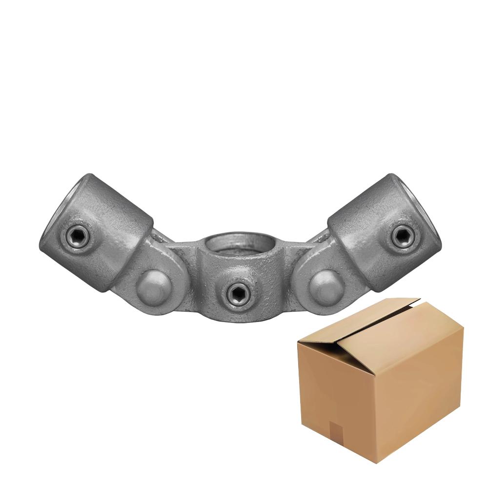 Karton Rohrverbinder Gelenkstück doppelt-F / 60,3 mm (10 Stück)