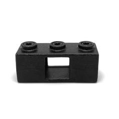 Karton Rohrverbinder Kreuzstück durchgehend – Schwarz - quadratisch - 25 mm (60 Stück)