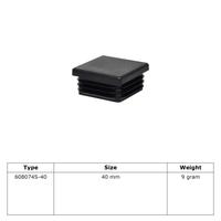 Doos Insteekdop vierkant plastic - 40 mm (100 stuks)