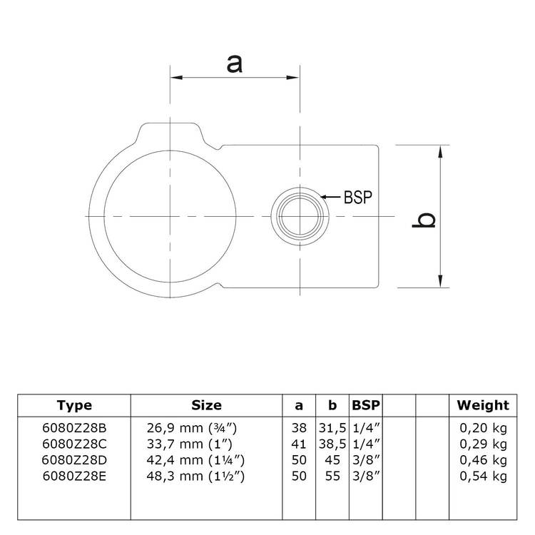 Doos Kruisstuk 90° - zwart-B / 26,9 mm (80 stuks)