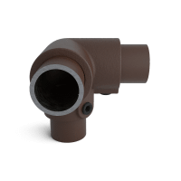 Buiskoppeling Drieweg kniestuk 90° - vintage bruin