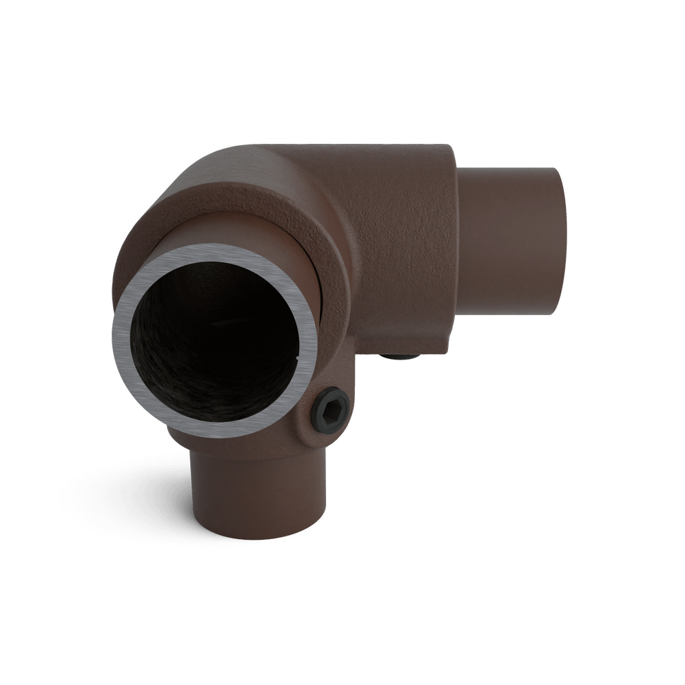 Buiskoppeling Drieweg kniestuk 90° - vintage bruin