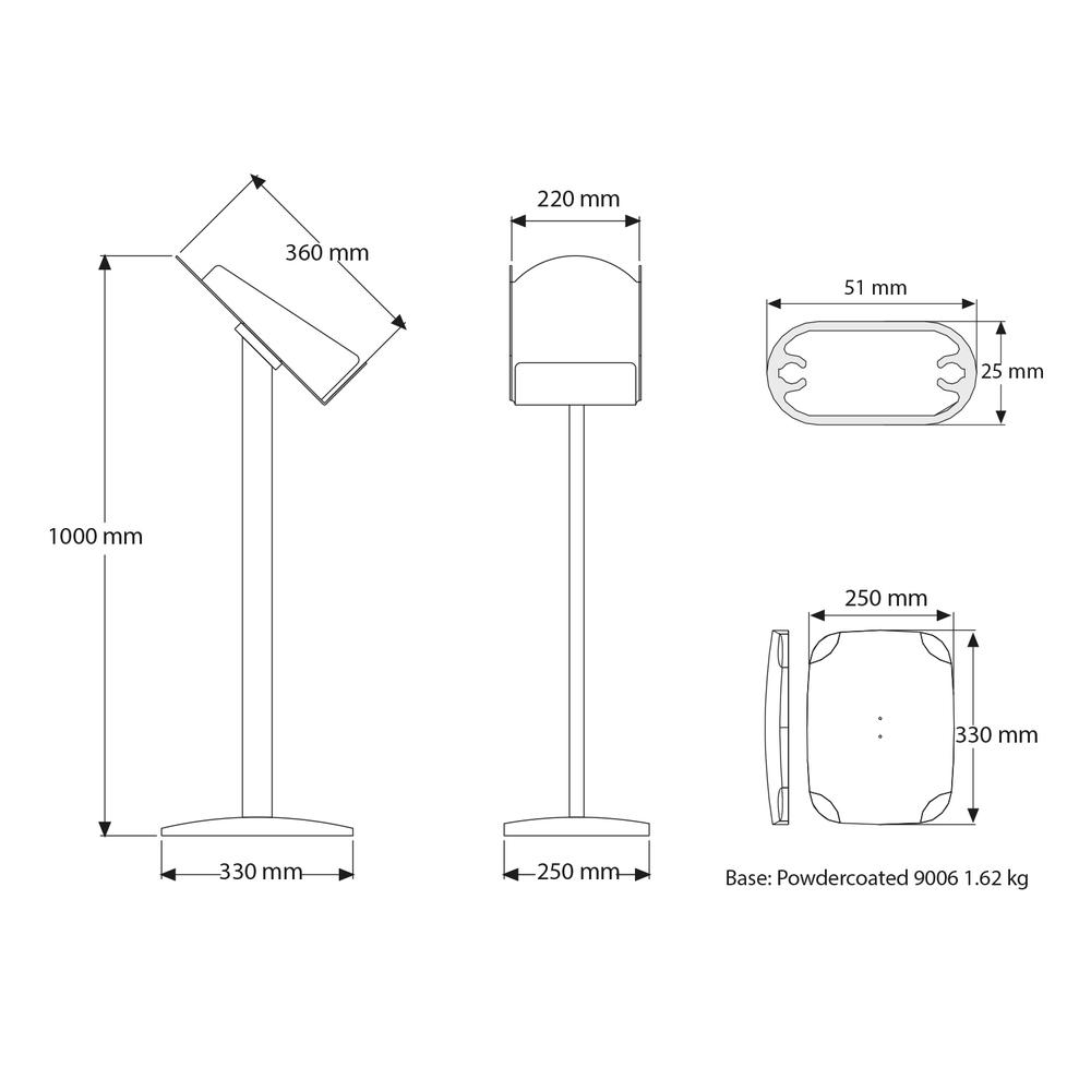 Brochurehouder Gloucester Portrait