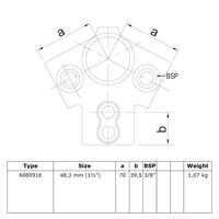 Doos Dakrandtopstuk 27½°-E / 48,3 mm (6 stuks)