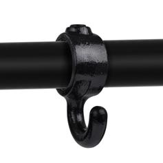 Rohrverbinder Garderobenhaken - Schwarz-B / 26,9 mm