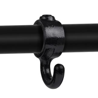 Rohrverbinder Garderobenhaken - Schwarz-C / 33,7 mm