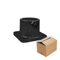 Doos Vierkante voetplaat met doorloop - zwart-E / 48,3 mm (25 stuks)