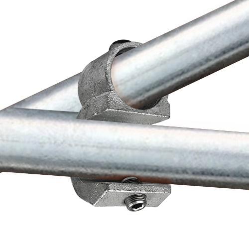 Rohrverbinder Kreuzstück offen mit Einlage-D / 42,4 mm Rohrverbinder Kreuzstück offen mit Einlage-D / 42,4 mm